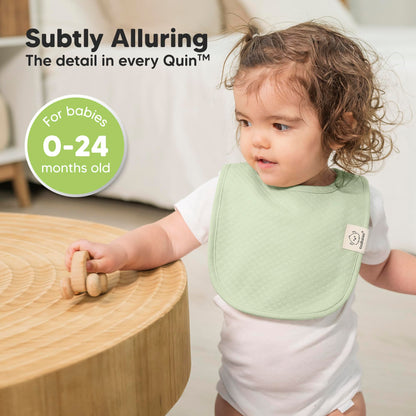KeaBabies 8-Pack Organic Baby Bibs for Drooling and Teething (Sweet Charm)