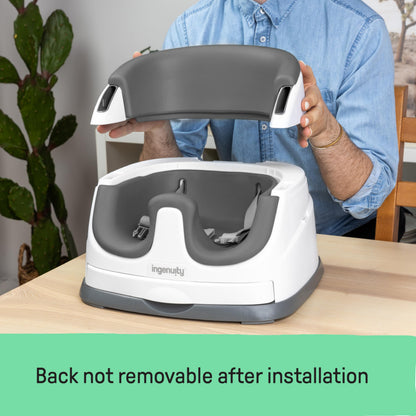 Ingenuity Baby Base 2-in-1 Booster Seat with Tray, Feeding & Floor Seat
