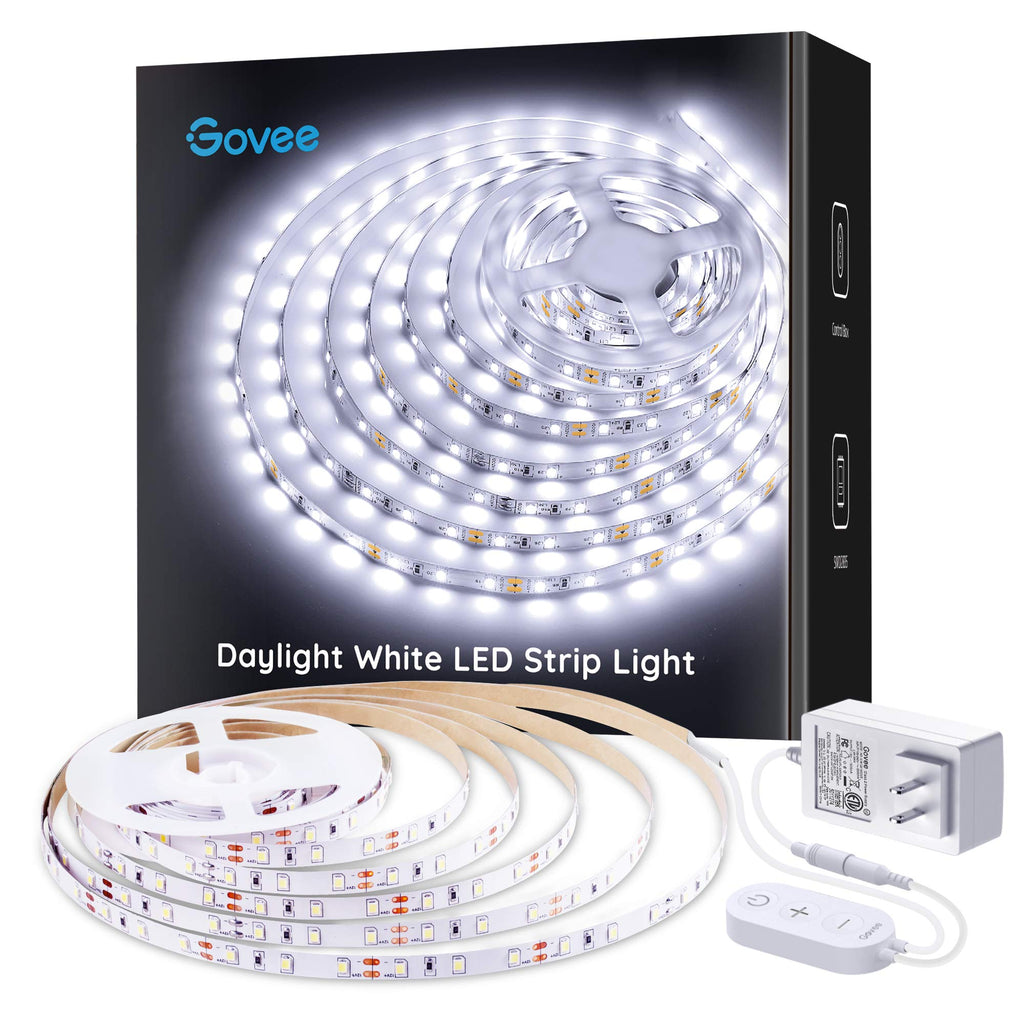 Govee Warm White LED Strip Lights 16.4ft with Control Box, 3000K, Dimmable
