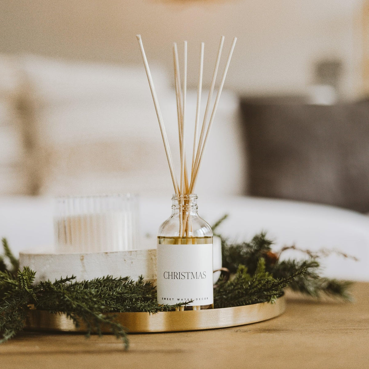 Sweet Water Decor Spa Day Reed Diffuser Set - Sea Salt, Jasmine, Wood, and Cream Scented Diffuser - Relaxing Spa Scent Diffusers for Home, Long Lasting Fragrance, Made in the USA