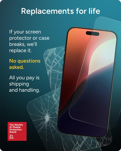ZAGG Glass+ Screen Protector for iPhone 17