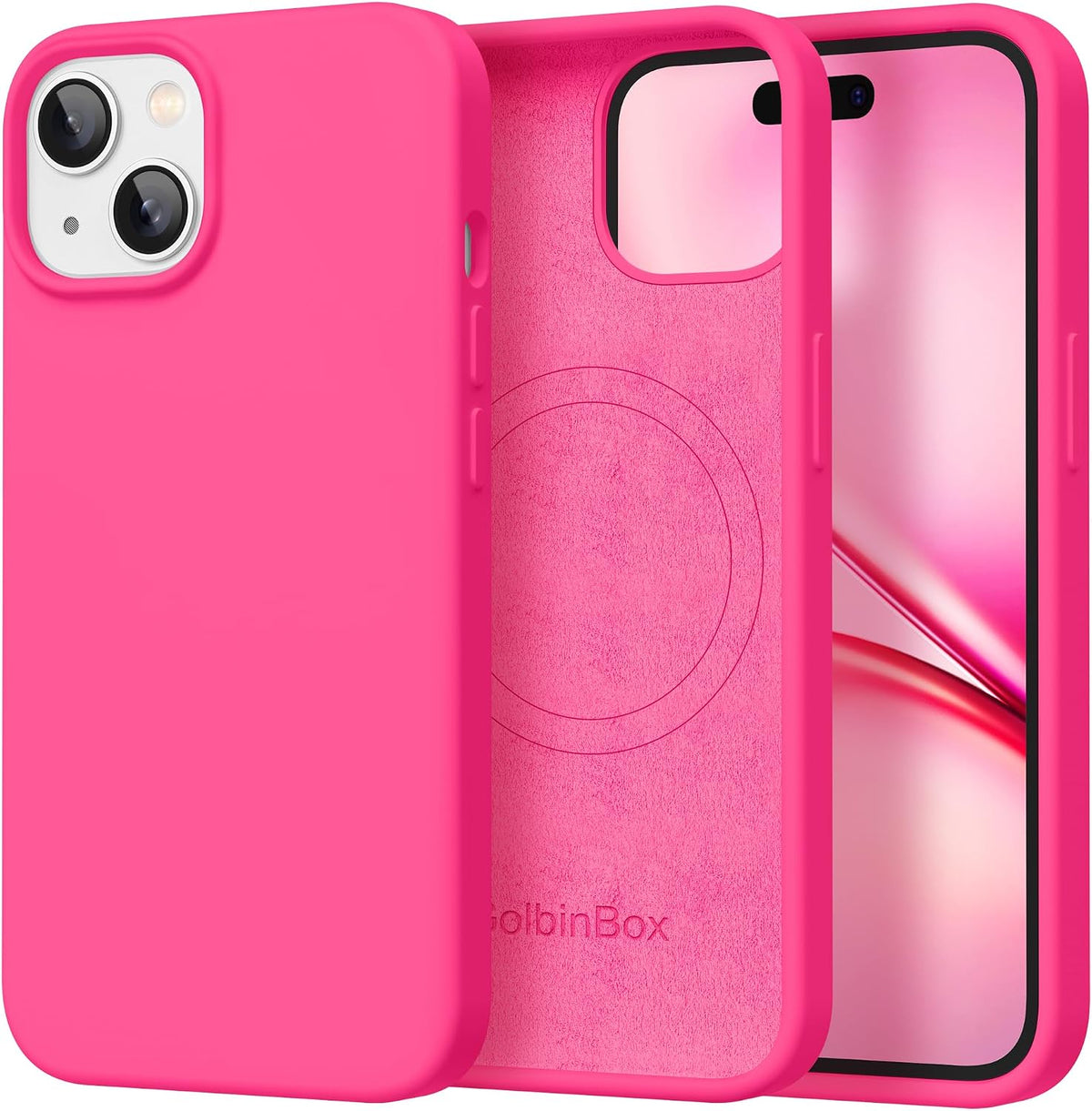 GolbinBox Magnetic for iPhone 13/14 Case, Silicone Cover, Blackcurrant