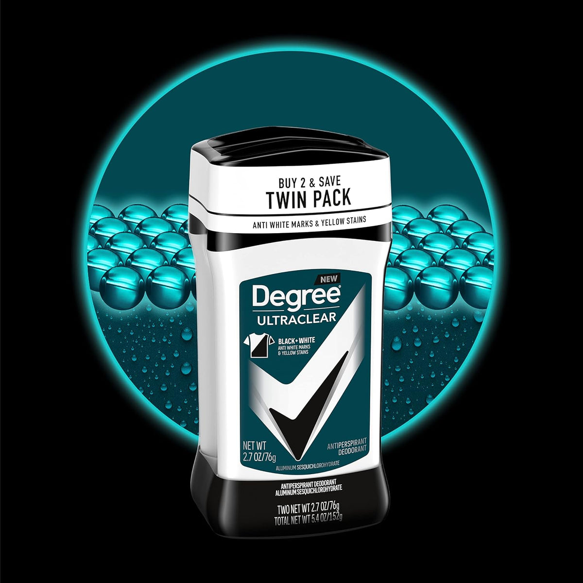 Degree Men UltraClear Antiperspirant Deodorant, 2 Count, 2.7 oz