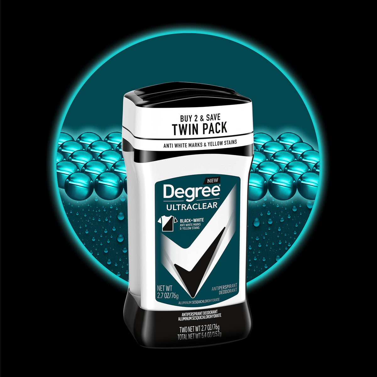 Degree Men UltraClear Antiperspirant Deodorant, 2 Count, 2.7 oz