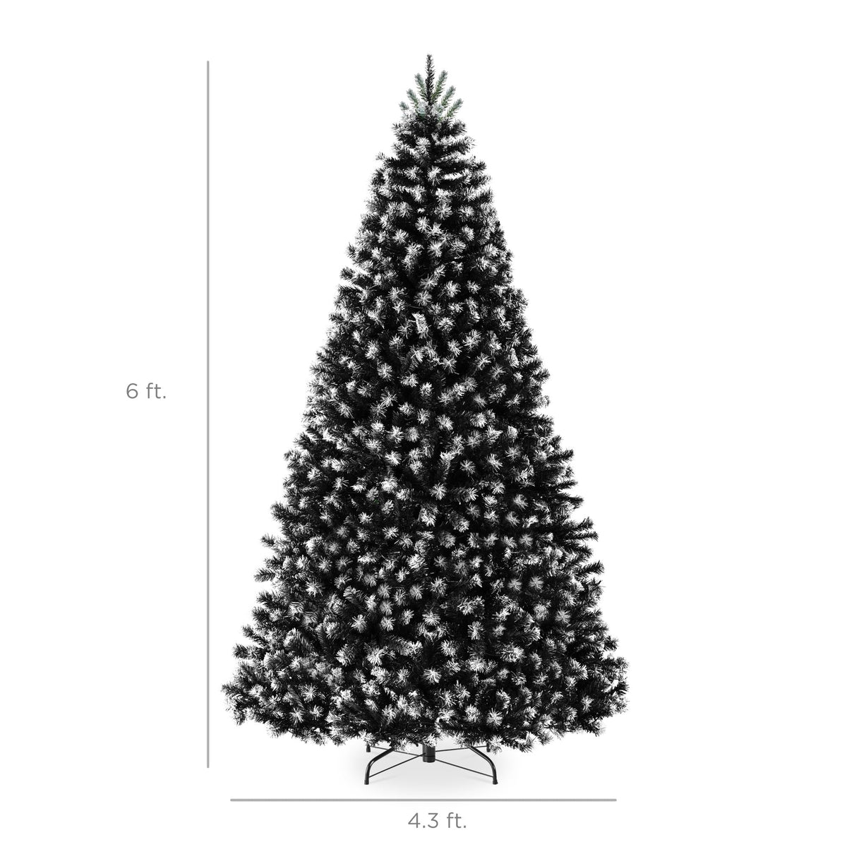 Best Choice Products Artificial Christmas Tree, 6ft Premium Unlit Realistic Spruce Holiday Décor w/Dense Branches, Easy Assembly, Metal Base - Green Spruce