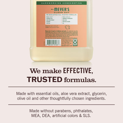 MRS. MEYER'S CLEAN DAY Hand Soap Refill, Lemon Verbena Scent, 33 Fl Oz Bottle