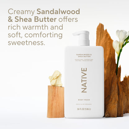 Native Body Wash 3 Pack - Natural Body Wash Women & Men - SLS & Paraben Free - Cucumber & Mint, Coconut & Vanilla, Lavender & Rose