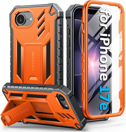 FNTCASE for iPhone 16 Case with Belt Clip and Built-in Screen Protector