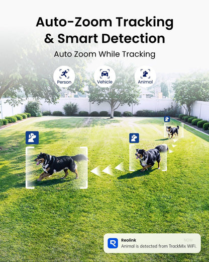 REOLINK 4K 8MP Dual-Lens PTZ Wired WiFi Outdoor Security Camera, 2.4/5GHz