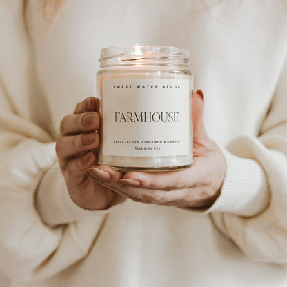 Sweet Water Decor Cinnamon Roll Candle, 9oz Clear Jar, Fall Scent