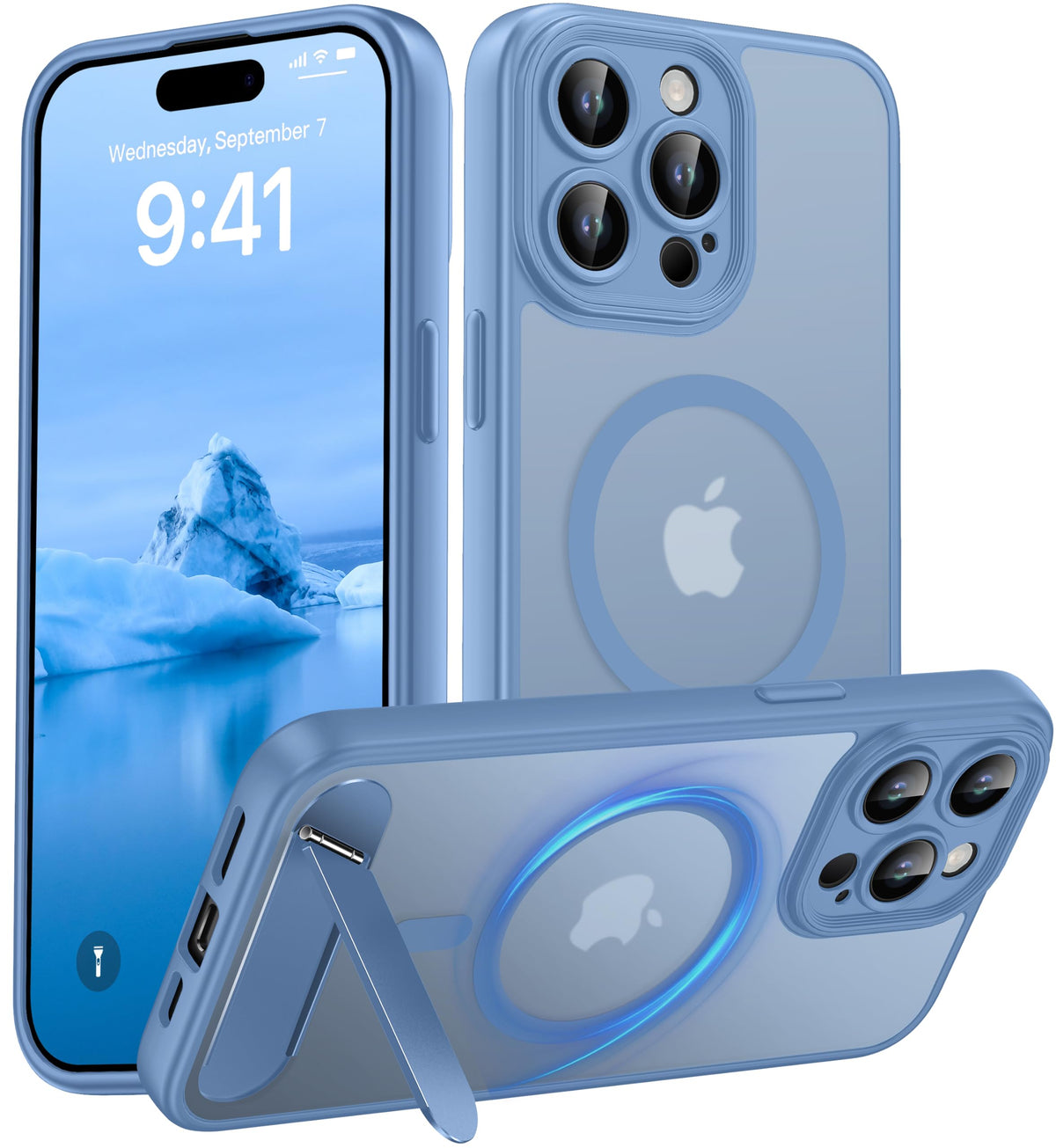 Magnetic Compatible with iPhone 16 Case, [Built-in Kickstand][Full Camera Protection][Compatible with MagSafe][Anti-Fingerprint] Shockproof Phone Case for iPhone 16 6.1",Brown