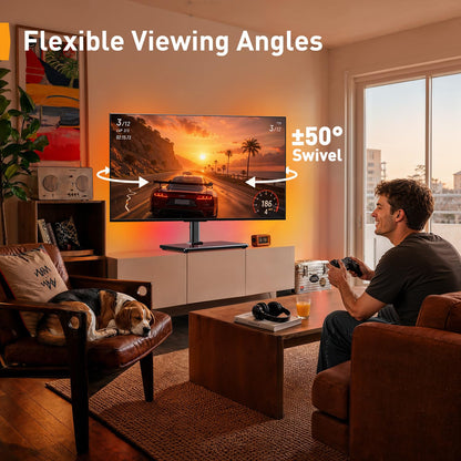 PERLEGEAR Universal Swivel TV Stand for 24-60 inch TVs up to 45kg