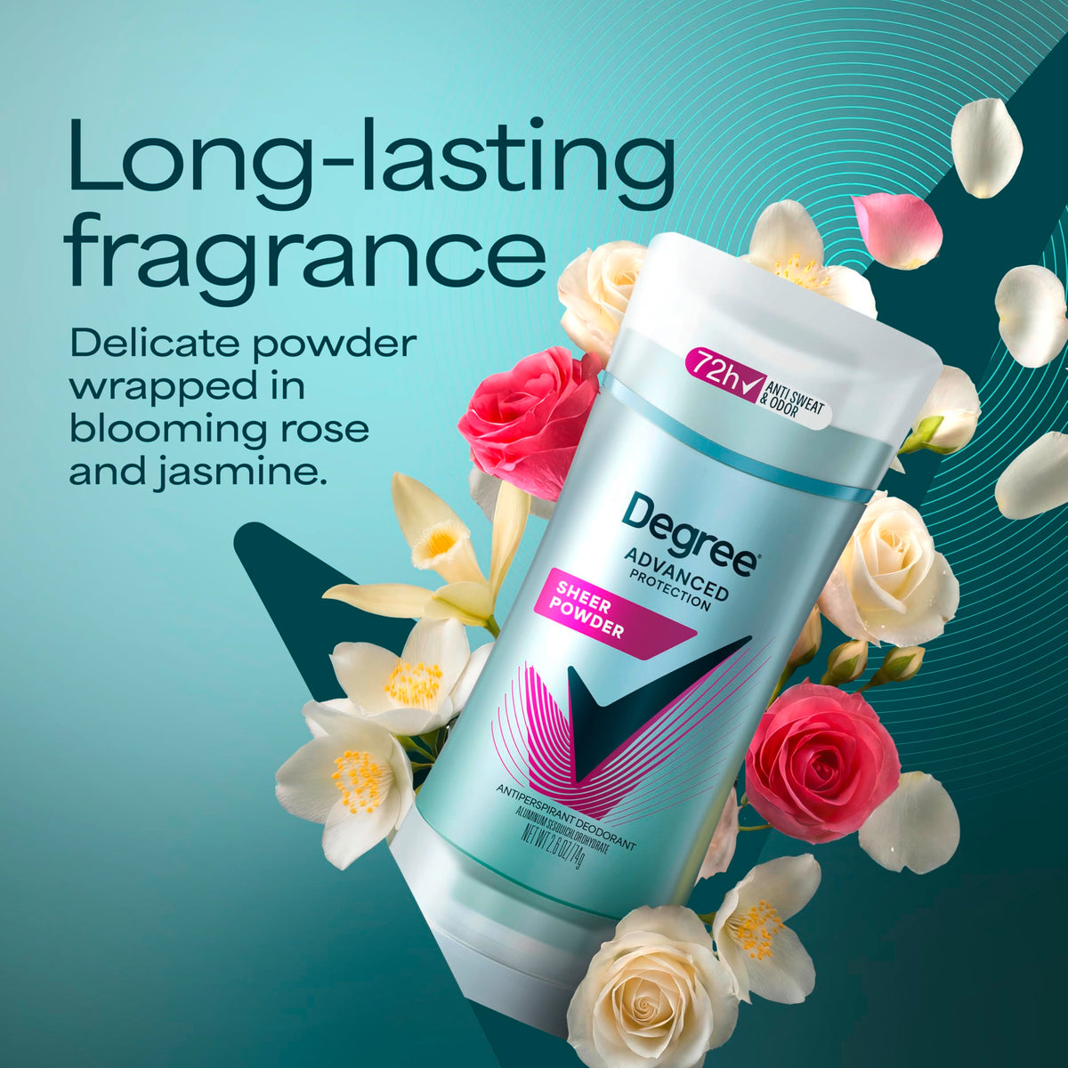 Degree Advanced Protection Antiperspirant Deodorant Vanilla & Jasmine 2.6oz