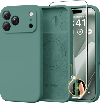 GolbinBox Magnetic for iPhone 13/14 Case, Silicone Cover, Blackcurrant