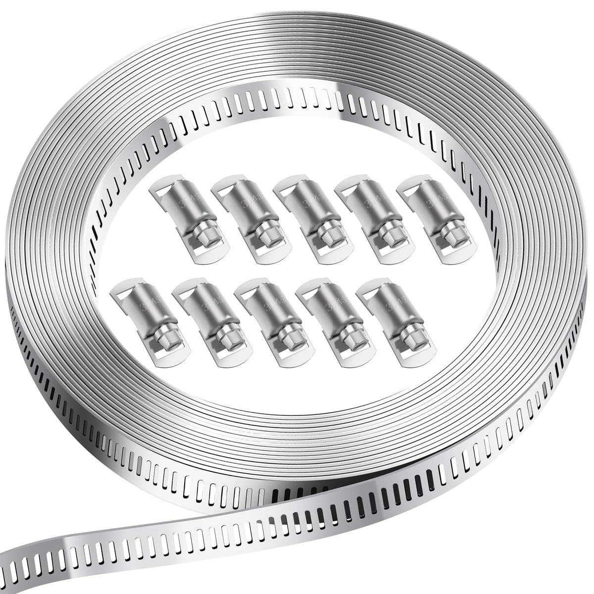 Bolatus Hose Clips 6-51 mm, 22 Pcs Hose Clamp Stainless Steel 304