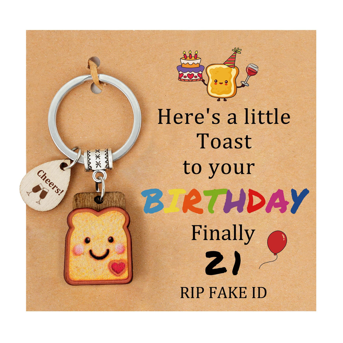 Toast Keychain for Girls New Beginnings Congratulations Gifts
