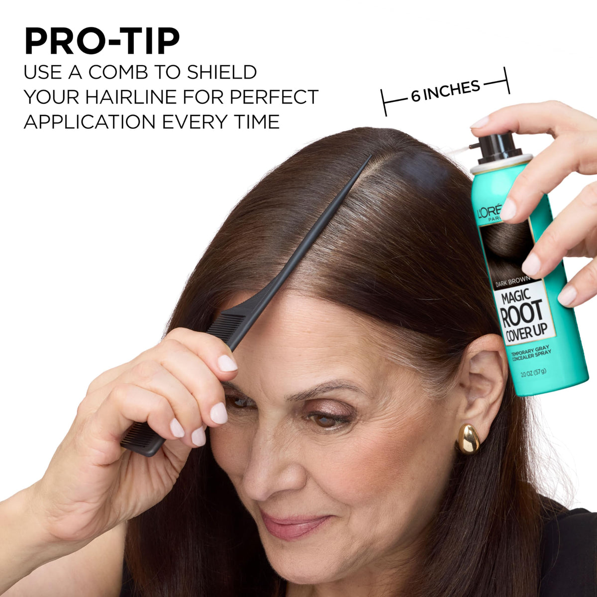 L'Oreal Paris Magic Root Gray Hair Cover Up, Medium Brown, 2 oz, 2 Count