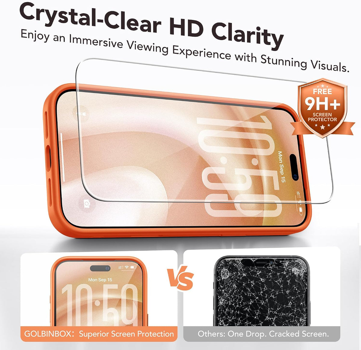Magnetic Shockproof for iPhone 18 Pro & iPhone 17 Pro Case, Sunset Orange