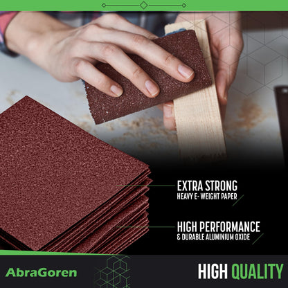 Pack of 10 Sand Paper Sheets - Mixed Grits, 3x Fine, 4x Medium, 3x Coarse - Assorted Sandpaper for Wood and Walls (Premium)