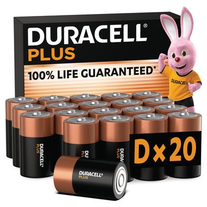 DURACELL Plus D Alkaline Batteries (4 Pack) 1.5V, LR20