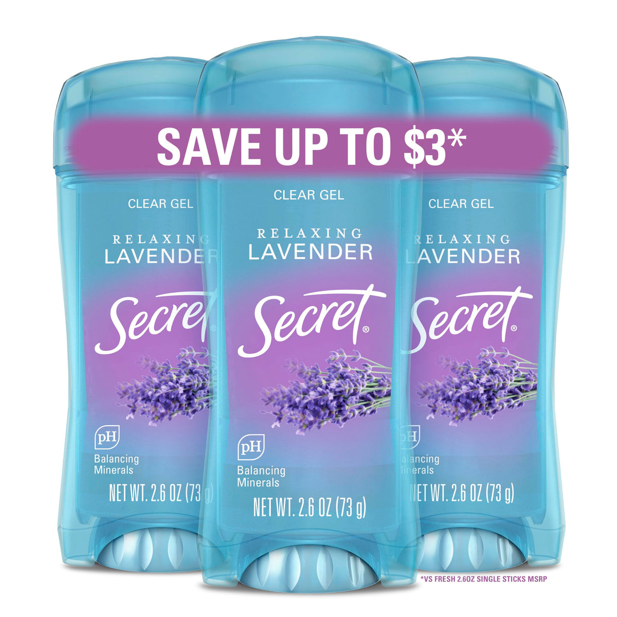Secret Antiperspirant Deodorant for Women, Cozy Vanilla Scent, 2.6 oz