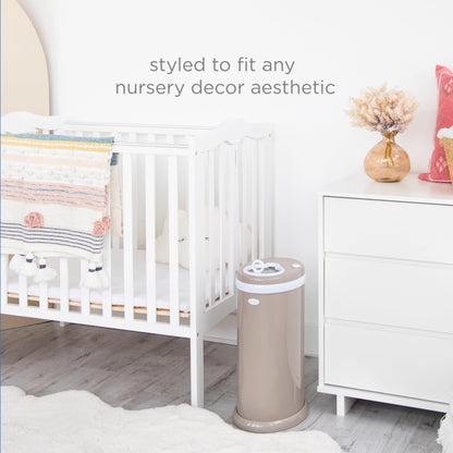 Ubbi Stainless Steel Diaper Pail, No Special Bags, Odor-Locking, White