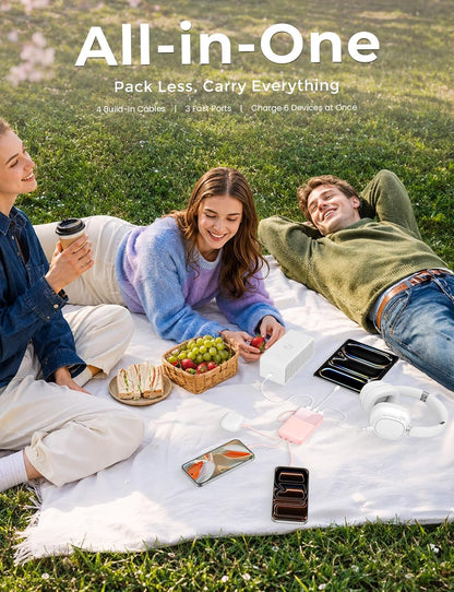 HELLEE 15000mAh Portable Charger Power Bank, 45% Smaller Built-in 4 Cables