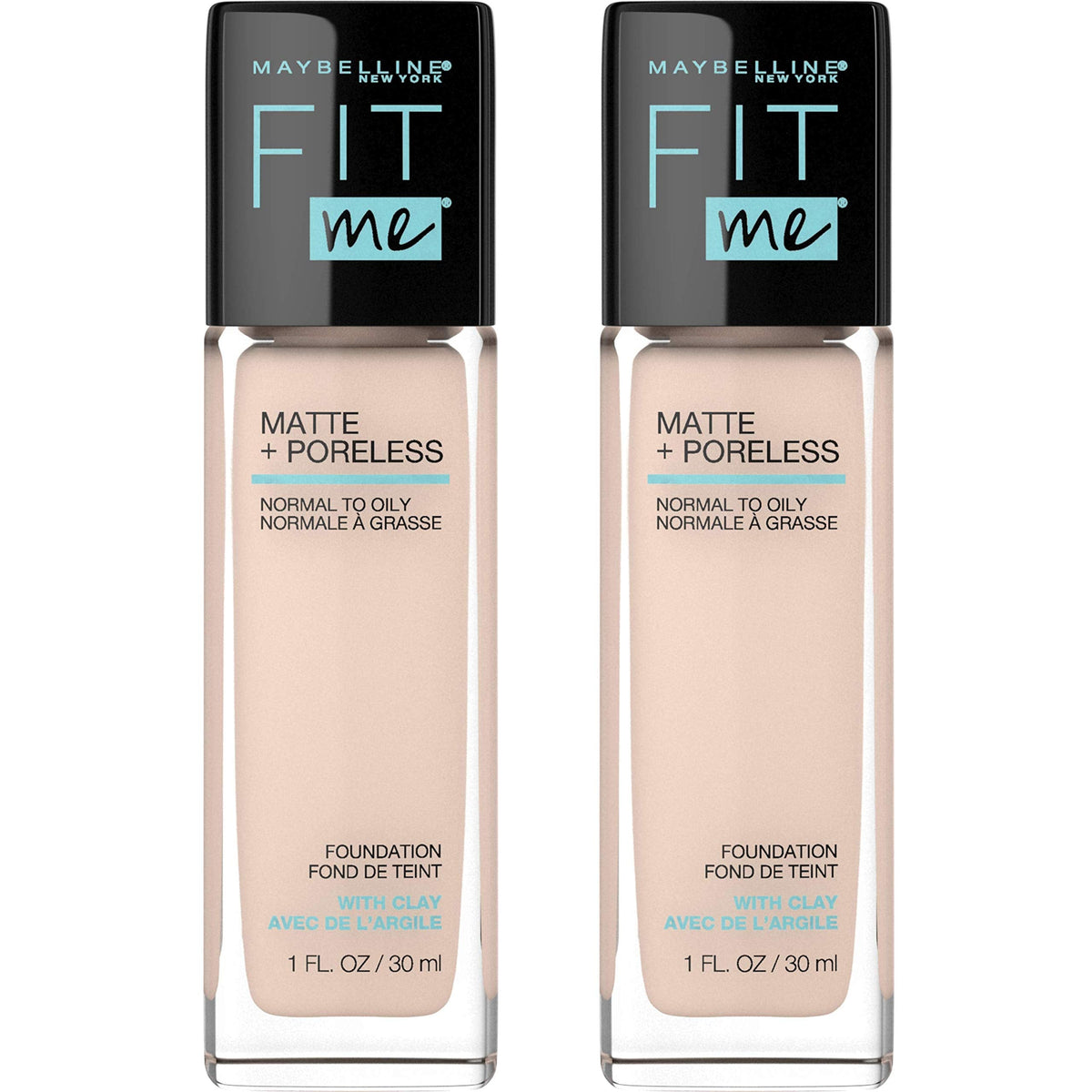 Maybelline Fit Me Matte + Poreless Liquid Oil-Free Foundation Makeup, Sun Beige, 1 Count (Packaging May Vary)