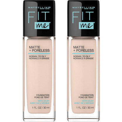 Maybelline Fit Me Matte + Poreless Liquid Oil-Free Foundation Makeup, Sun Beige, 1 Count (Packaging May Vary)