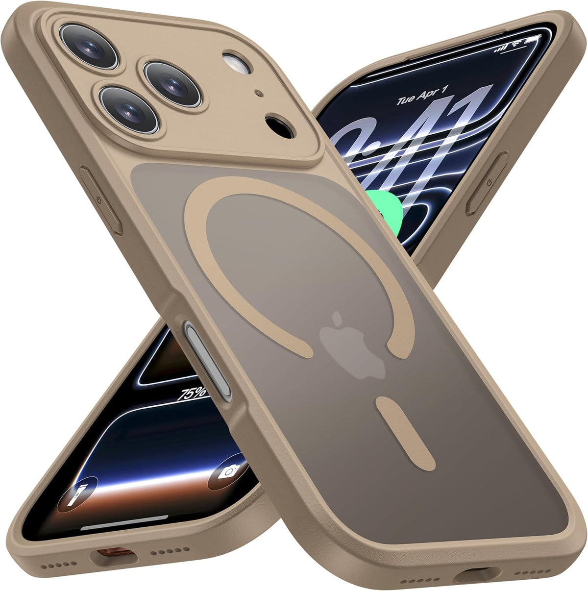 ImpactStrong Magnetic Guard Designed for iPhone 17 Air Case [Camera Protection] [Military Grade Drop Tested] [Compatible with MagSafe] Slim Translucent Matte Phone Case (6.6") - Navy Blue