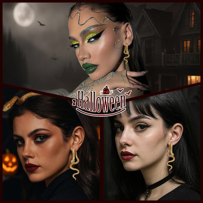 Snake Earrings, Gothic Jewelry Snake Jewelry as Halloween Gifts for Women