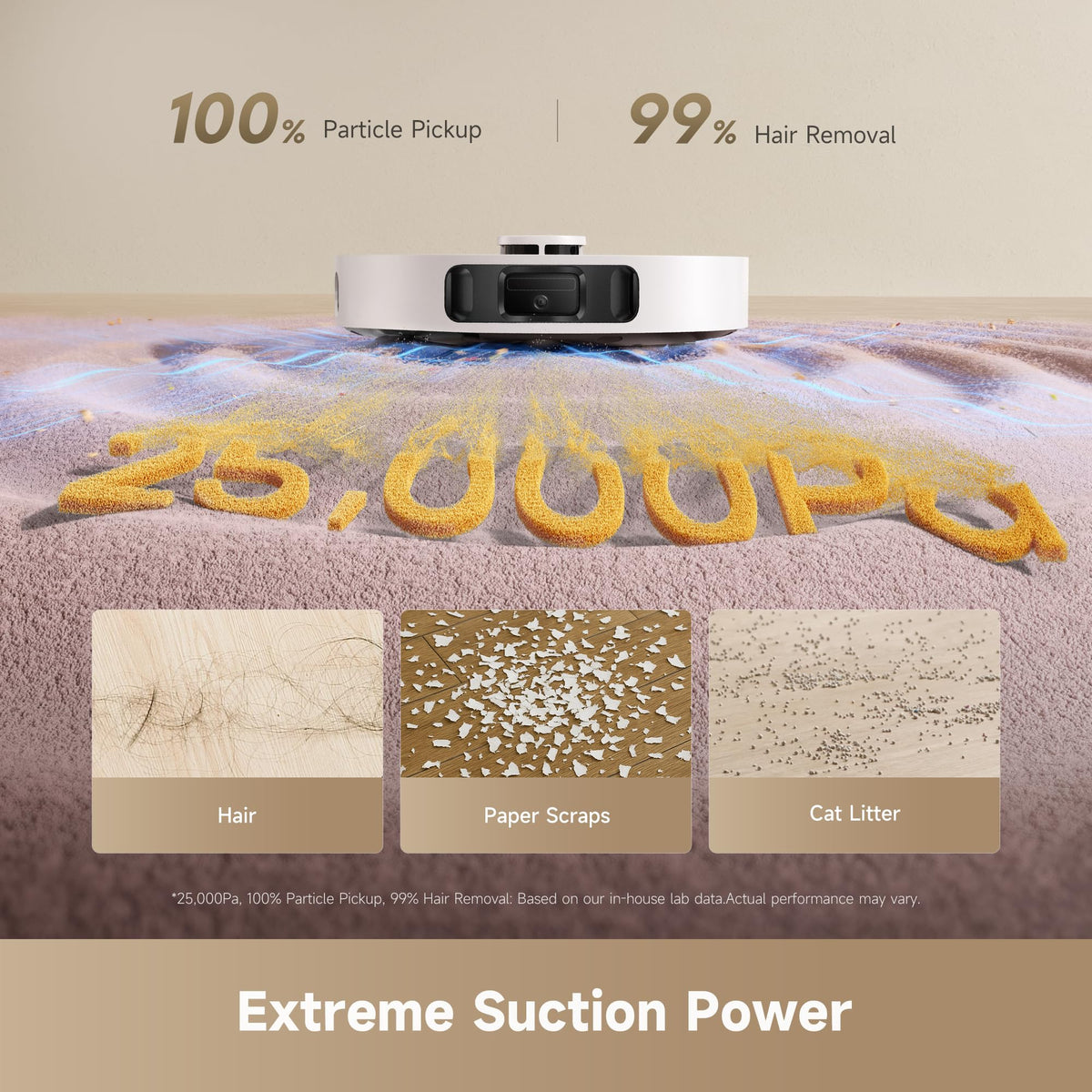 DREAME D30 Ultra CE Robot Vacuum and Mop, 25,000Pa Powerful Suction