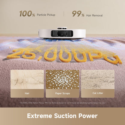 DREAME D30 Ultra CE Robot Vacuum and Mop, 25,000Pa Powerful Suction