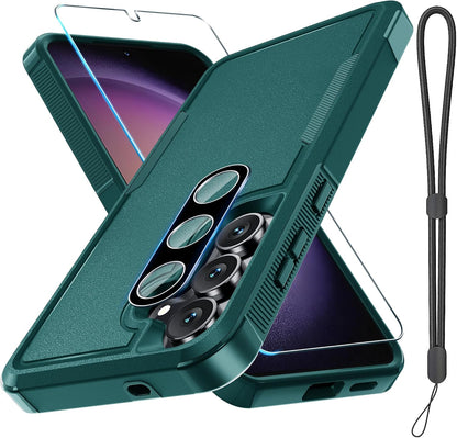 for Samsung Galaxy S24 FE Case, Full Body Heavy Duty Cover, Black Matte