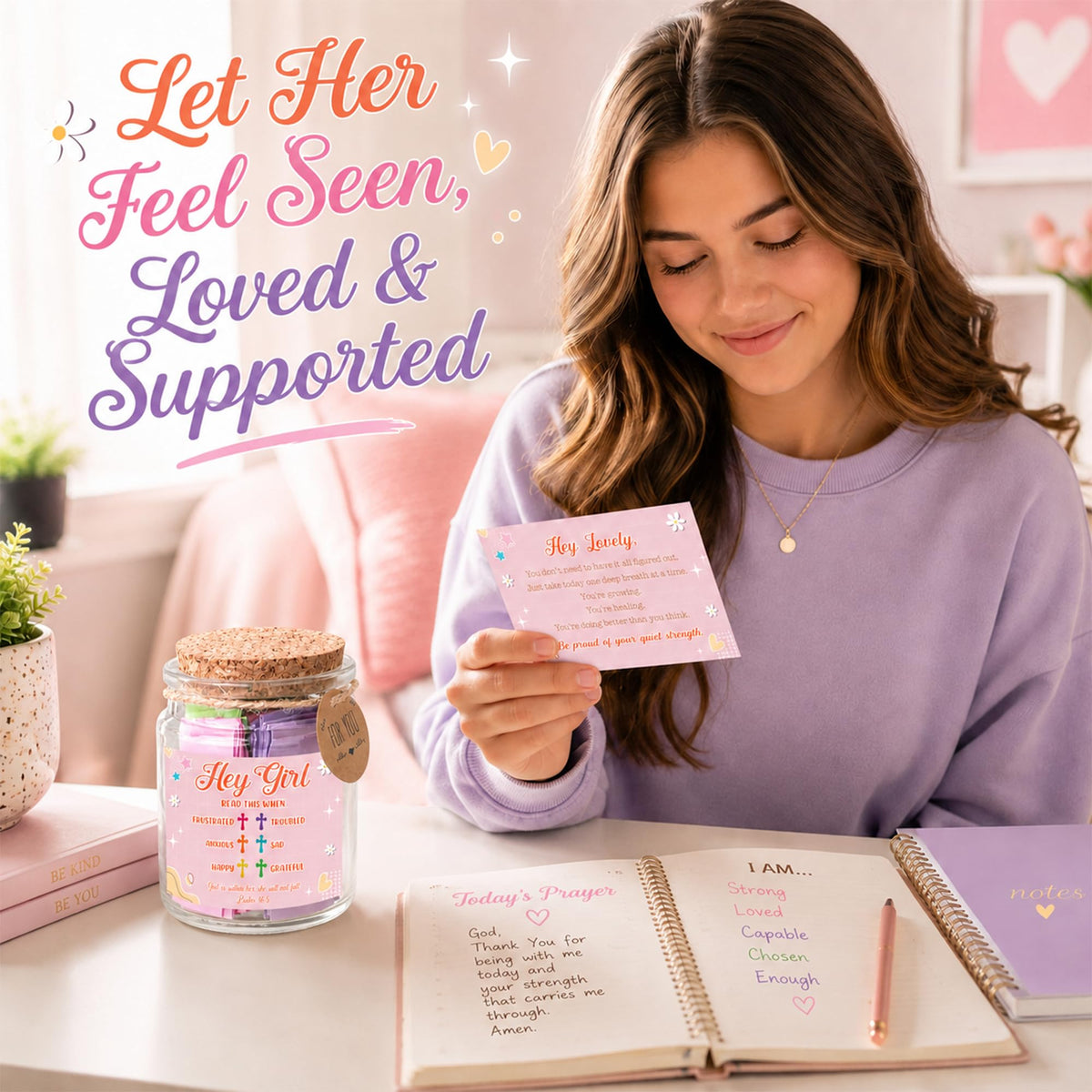 Read This When Bible Verses Jar – Birthday Gifts for Women, Christian Gifts, Christmas Gift for Women, Gift for Mom from Daughter