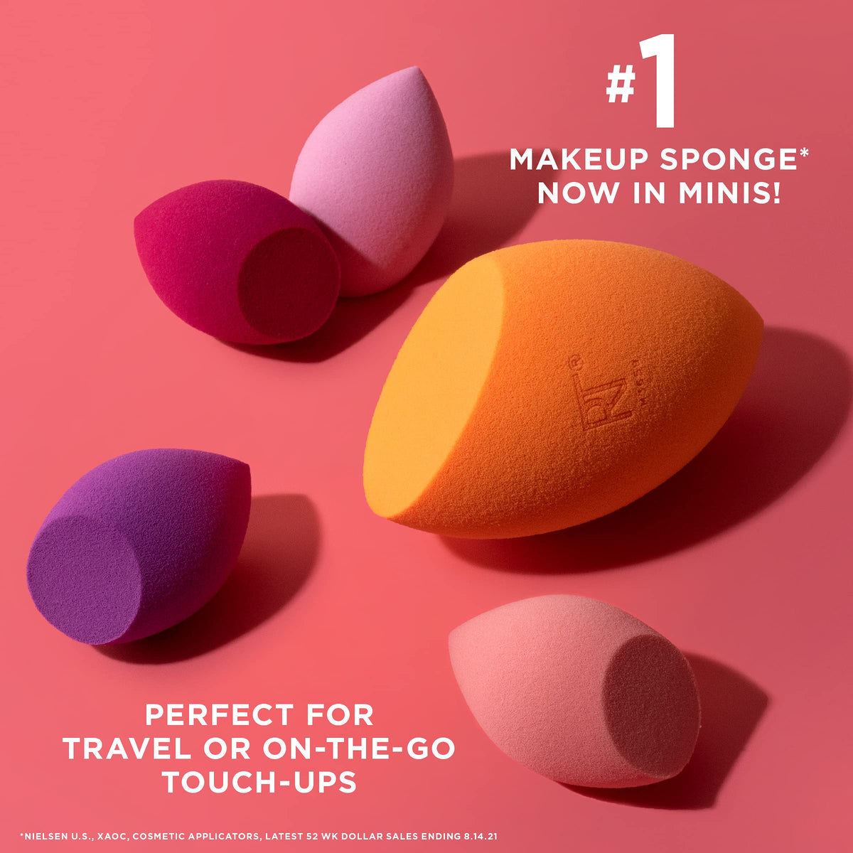 Real Techniques Mini Miracle Complexion Sponge for Makeup, 4 Count