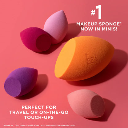 Real Techniques Mini Miracle Complexion Sponge for Makeup, 4 Count
