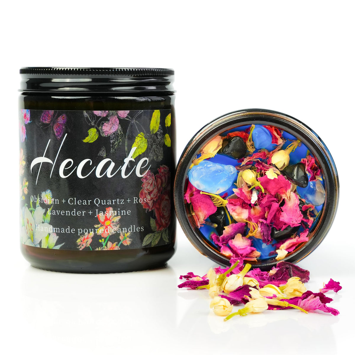 Healing Energy Candle, Negative Energy Cleansing,Soy Aromatherapy, Handmade Crystal Candle for Soothing.(Healing)