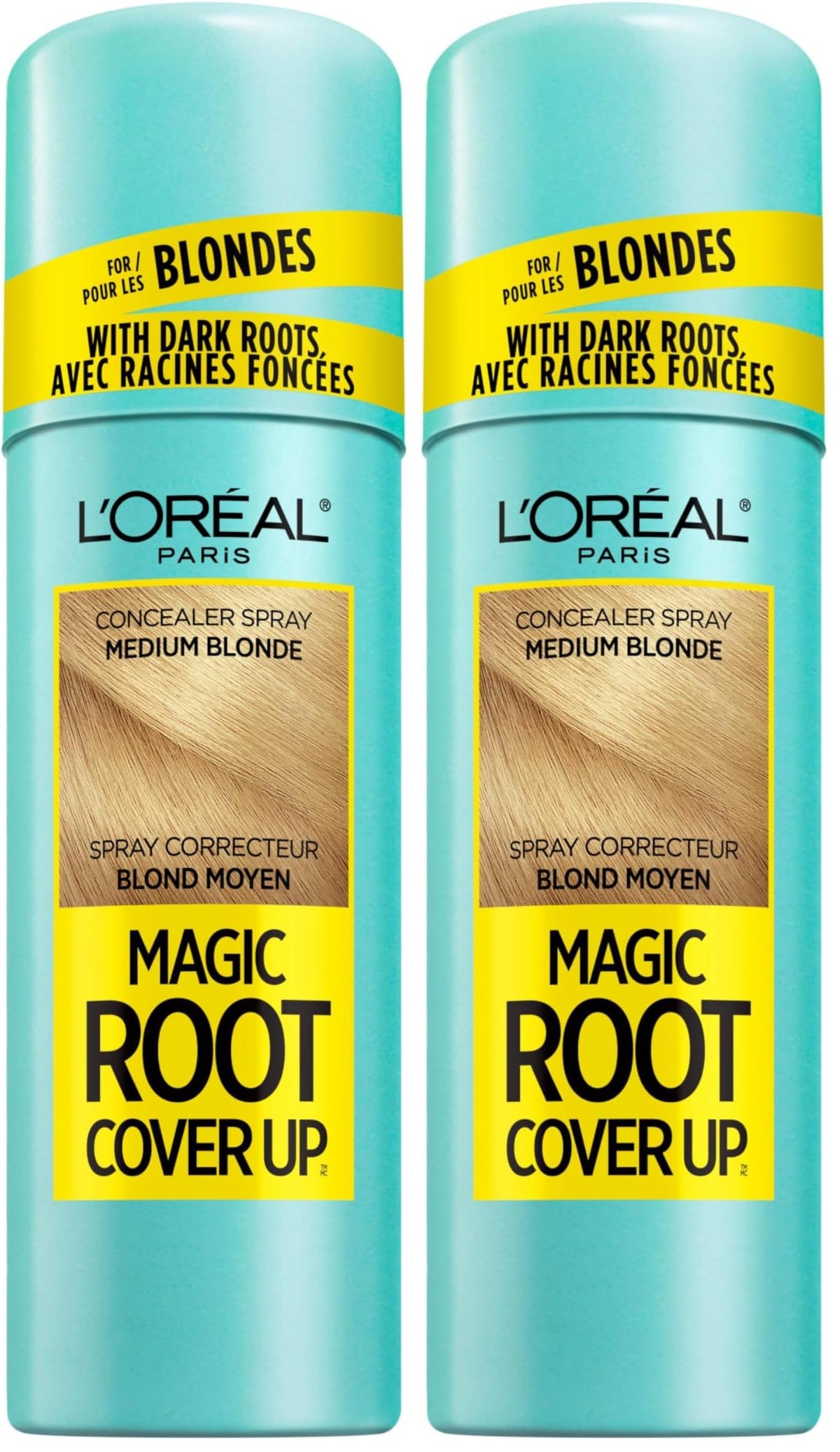 L'Oreal Paris Magic Root Gray Hair Cover Up, Medium Brown, 2 oz, 2 Count