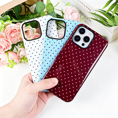 Polka Dot Pattern Phone Case for iPhone 17 6.3", White