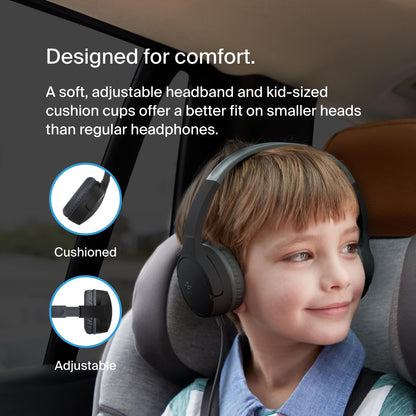 Belkin SoundForm Mini Kids Headphones, Wireless&Wired, 30H Playime, School