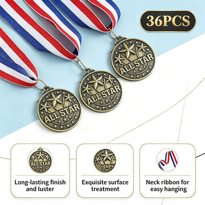 36pcs Medals for Awards,Award Medals