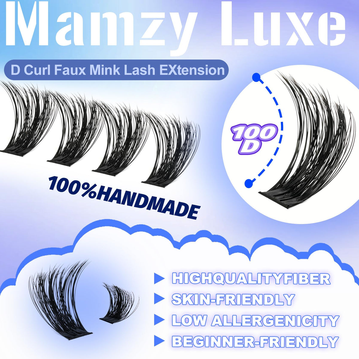 Lash Clusters Wispy 60D Eyelash Clusters 10-18mm Fluff Cluster Eyelash Extensions D Curl No Plastic Feel Individual Lashes Extension 240 Pcs Versatile False Eyelashes Clusters