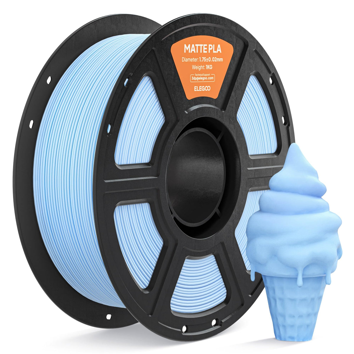 ELEGOO Matte PLA 3D Printer Filament 1.75mm Navy Blue 1KG