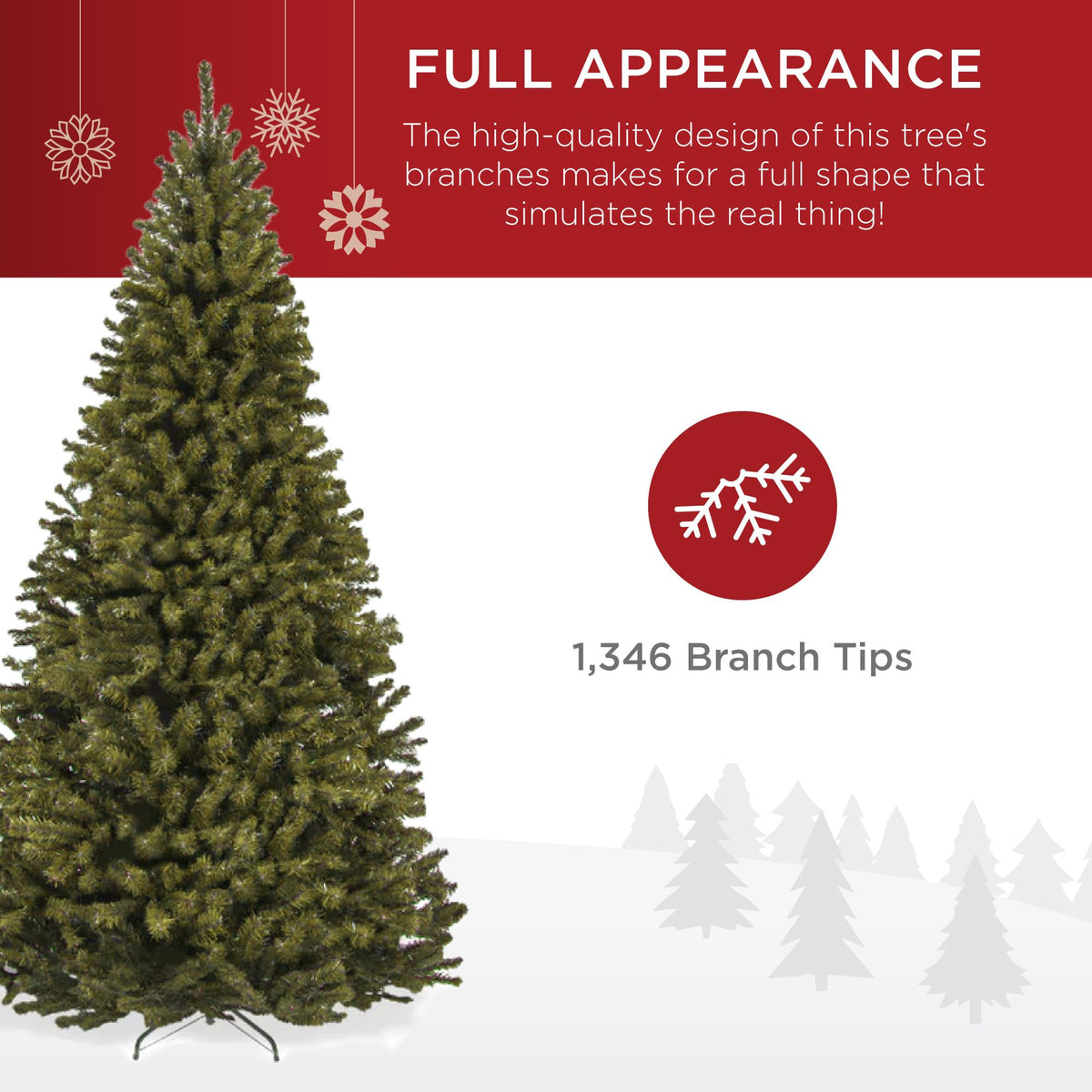 Best Choice Products Artificial Christmas Tree, 6ft Premium Unlit Realistic Spruce Holiday Décor w/Dense Branches, Easy Assembly, Metal Base - Green Spruce