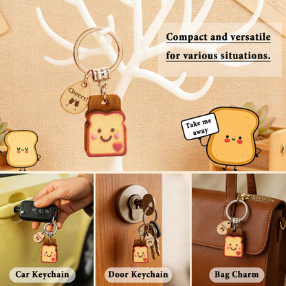 Toast Keychain for Girls New Beginnings Congratulations Gifts