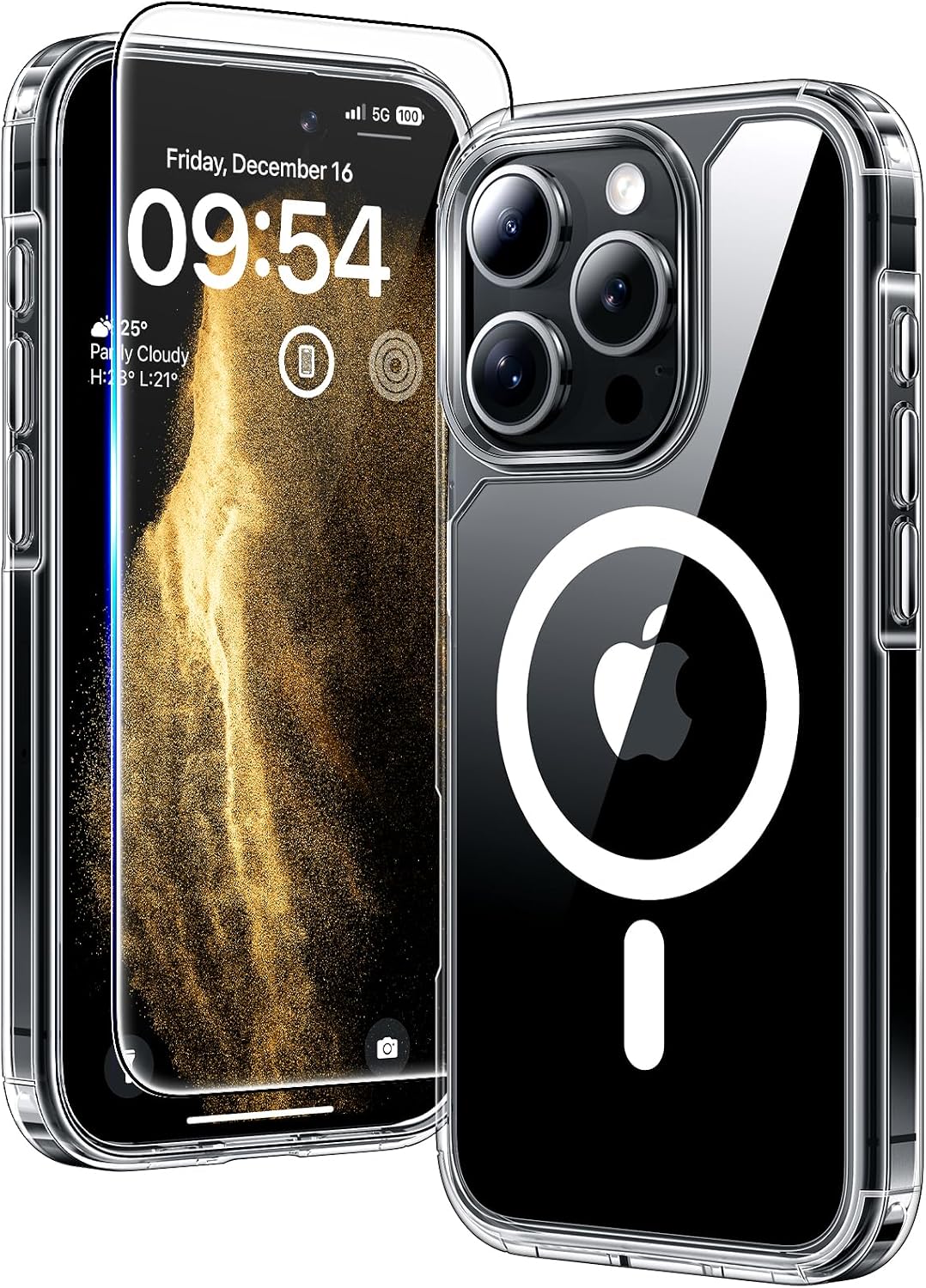 TAURI for iPhone 16 Pro Case, Compatible with MagSafe, Clear