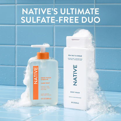 Native Body Wash 3 Pack - Natural Body Wash Women & Men - SLS & Paraben Free - Cucumber & Mint, Coconut & Vanilla, Lavender & Rose