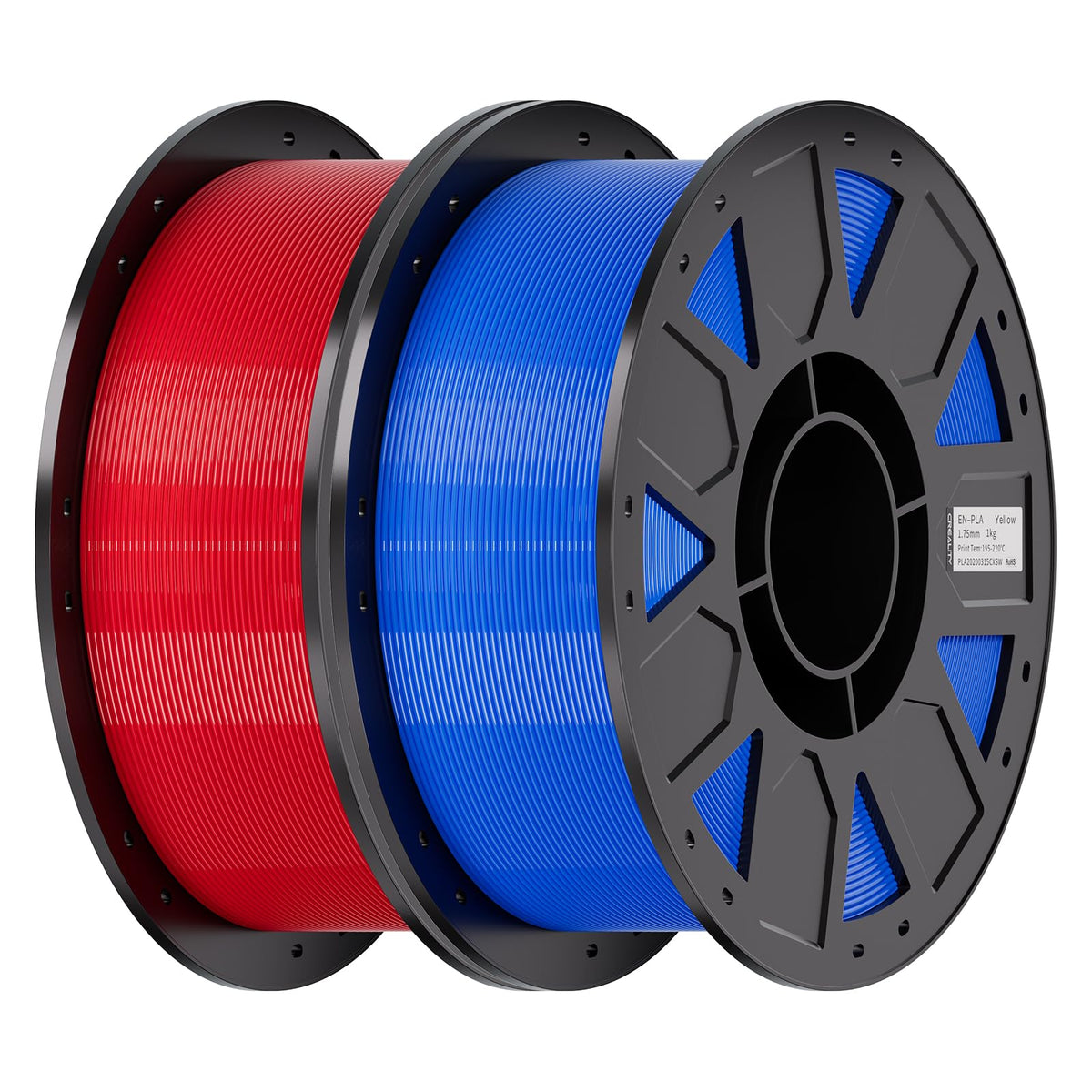 Creality PETG Filament 1.75mm 4KG, Black+White+Blue+Red, Total 4-Pack