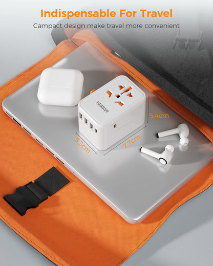 TESSAN Universal Travel Adapter Worldwide with 2 USB C for EU USA AU